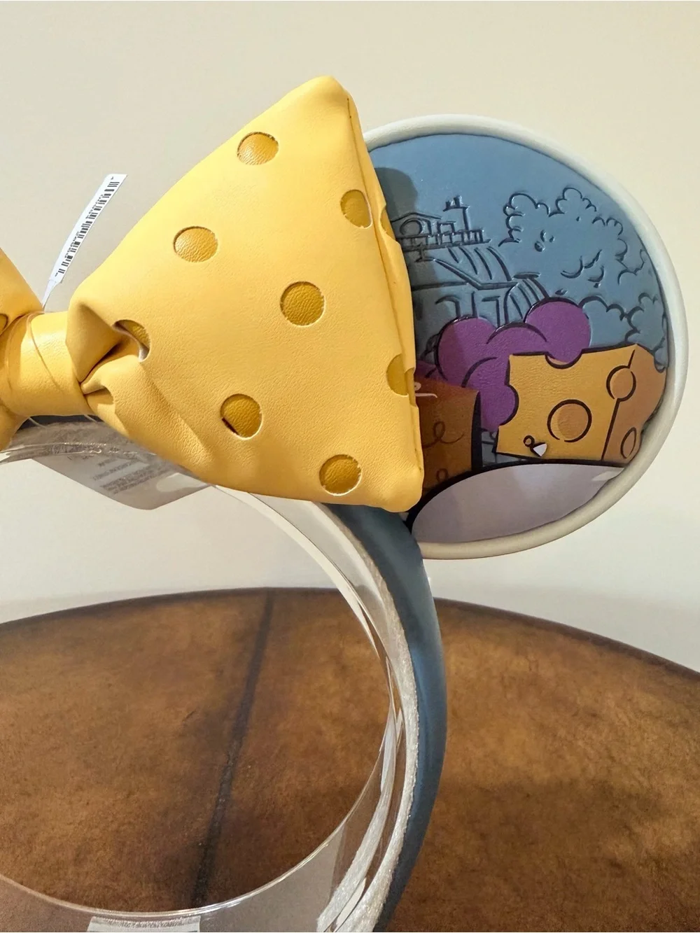 NEW DISNEY EPCOT FRANCE REMYS RATATOUILLE ADVENTURE EARS HEADBAND BIG CHEESE BOW